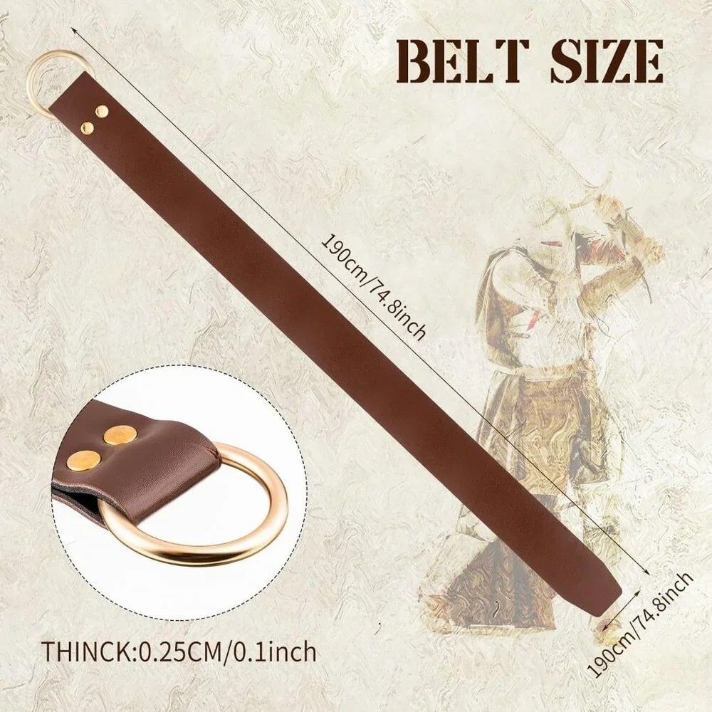 4 Pcs Halloween Medieval Costume Accessories, Including Faux Leather Arm Guards, - Picture 2 of 7